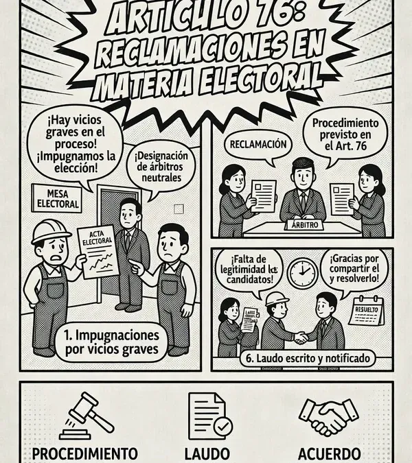 Artículo 76. Reclamaciones en materia electoral